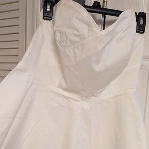 White strapless peplum tops